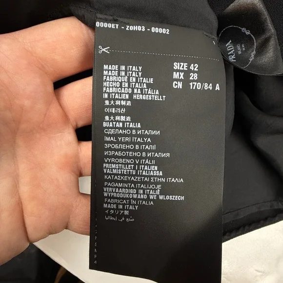 PRADA ASOTV Glamoretti Black Floral Beaded Embellished 3/4 Sleeve Blouse IT 42 - Picture 10 of 16